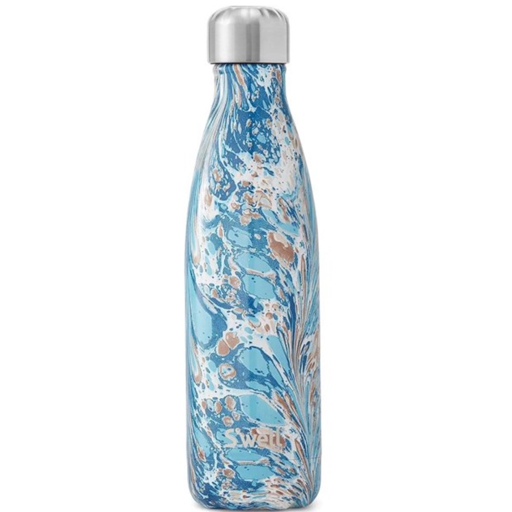 S'well Vacuum Insulated Stainless Steel Water Bottle, Pennellata, 17 oz